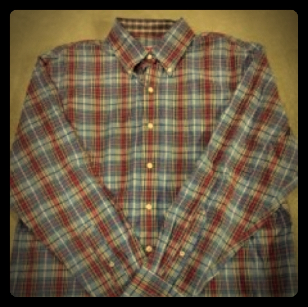 Izod Mens Plaid Shirt M